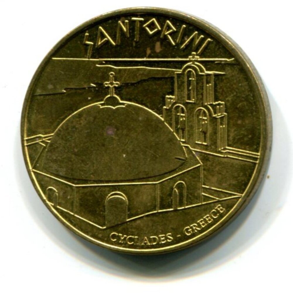 Santorini Greece Hellenic Heritage Collectors Coin(b860-38)